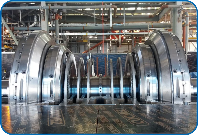 Large scale turbo machine